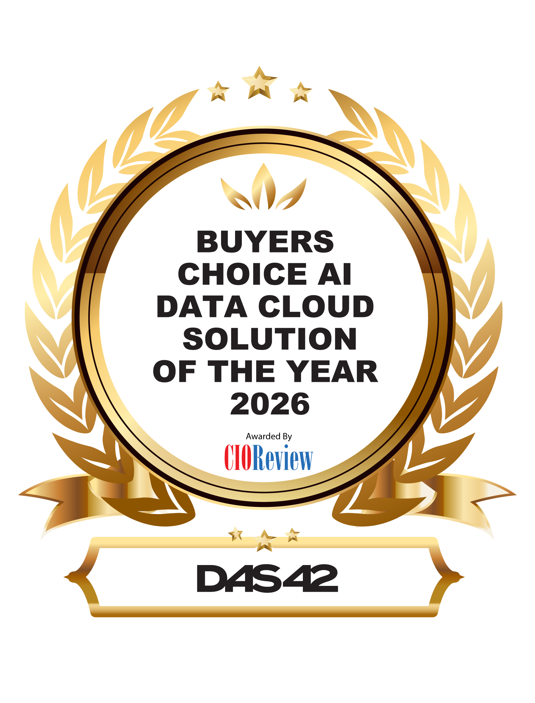 Featured image for “DAS42 Named CIOReview’s Buyers Choice AI Data Cloud Solution of the Year for 2026”